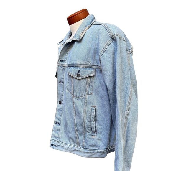 Vtg 1990's Hard Rock Cafe CHICAGO Save the Planet Denim Jacket size XL XLarge - Picture 7 of 15